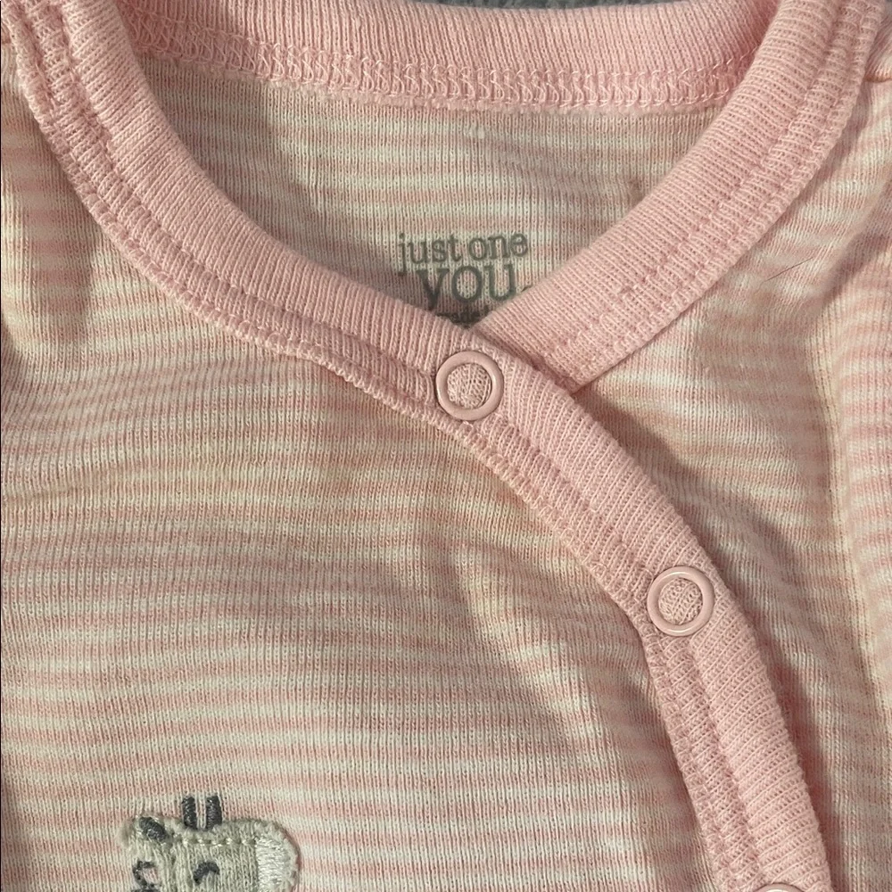 Carter's Light Pink Girls Button Down Shirt with Giraffe Size Newborn